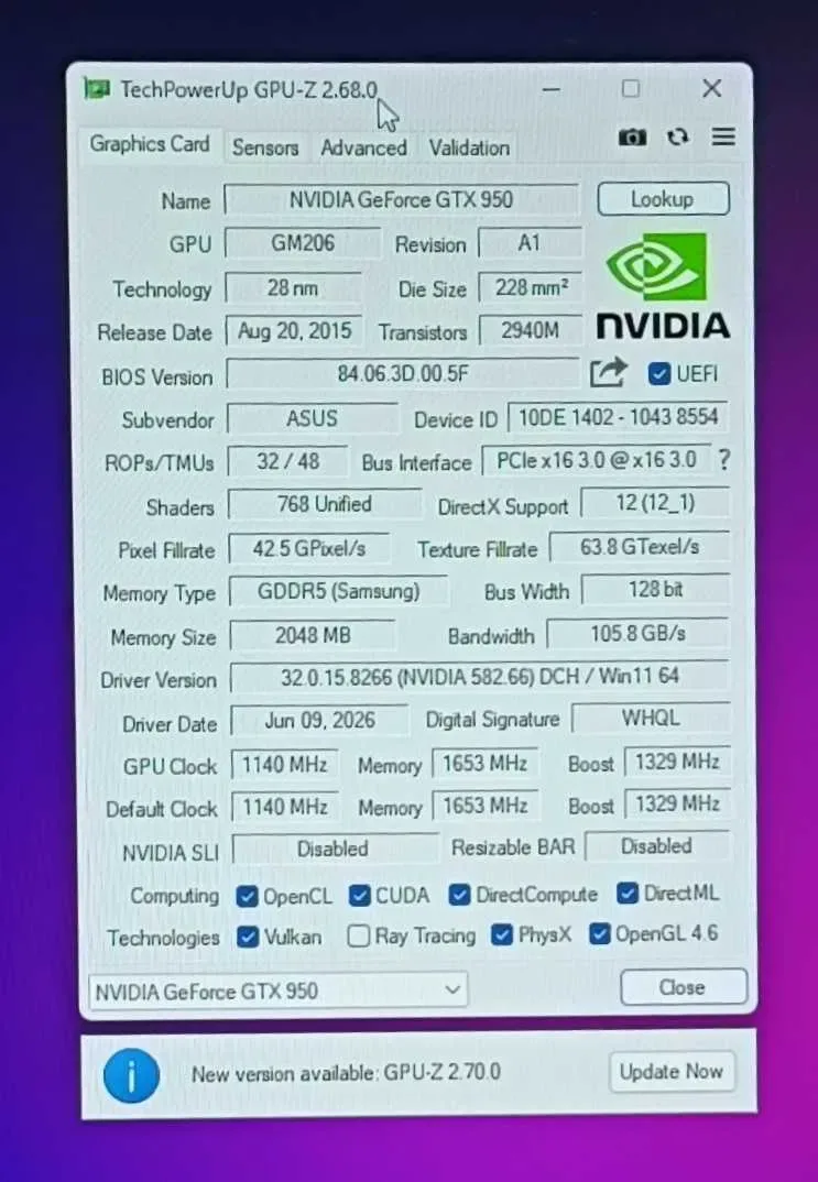Відеокарта Nvidia Asus GTX950 Гарантія 60 днів — фото 6
