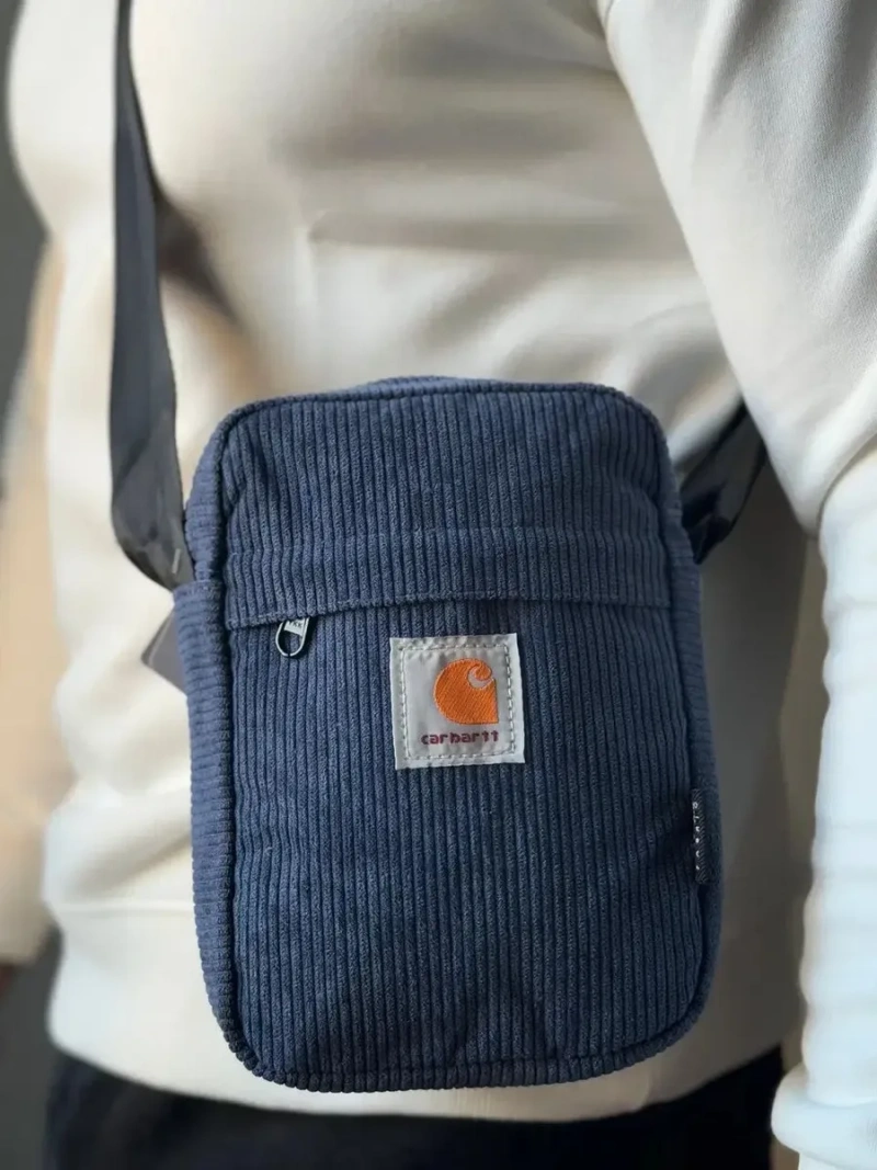 Вінтажна сумка через плече Carhartt:Чорна, Синя, Коричнева. — фото 2