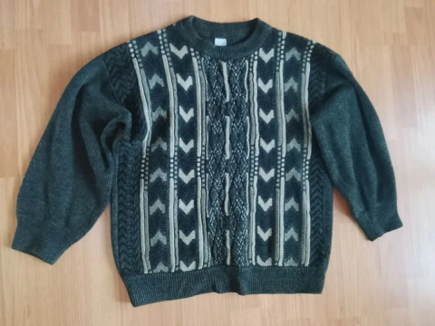 Вінтажний светр / кардиган в стилі 90-х (Coogi style) оверсайз