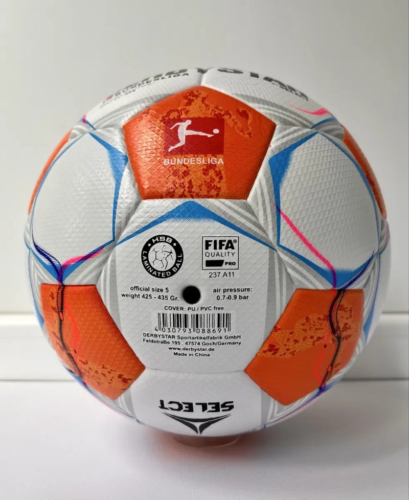 Високоякісний футбольний мяч Derbystar BundesLiga. Size 5. Термошов — фото 3
