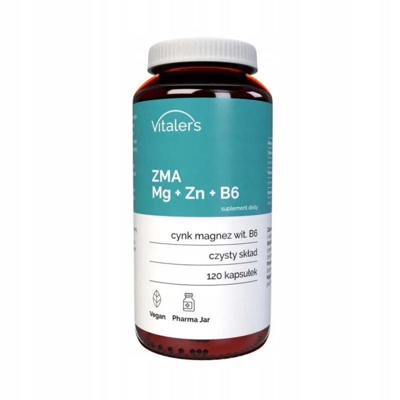 Vitaler's ZMA MG + ZN + B6. Магній цинк вітамін B6, 120 капсул — фото 2