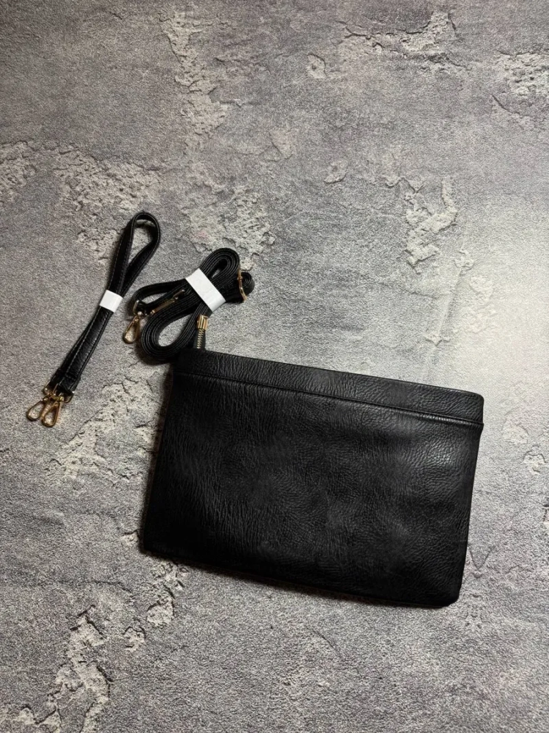 VLIEGER X VANDAM clutch gun in black чорна шкіряна сумка — фото 6