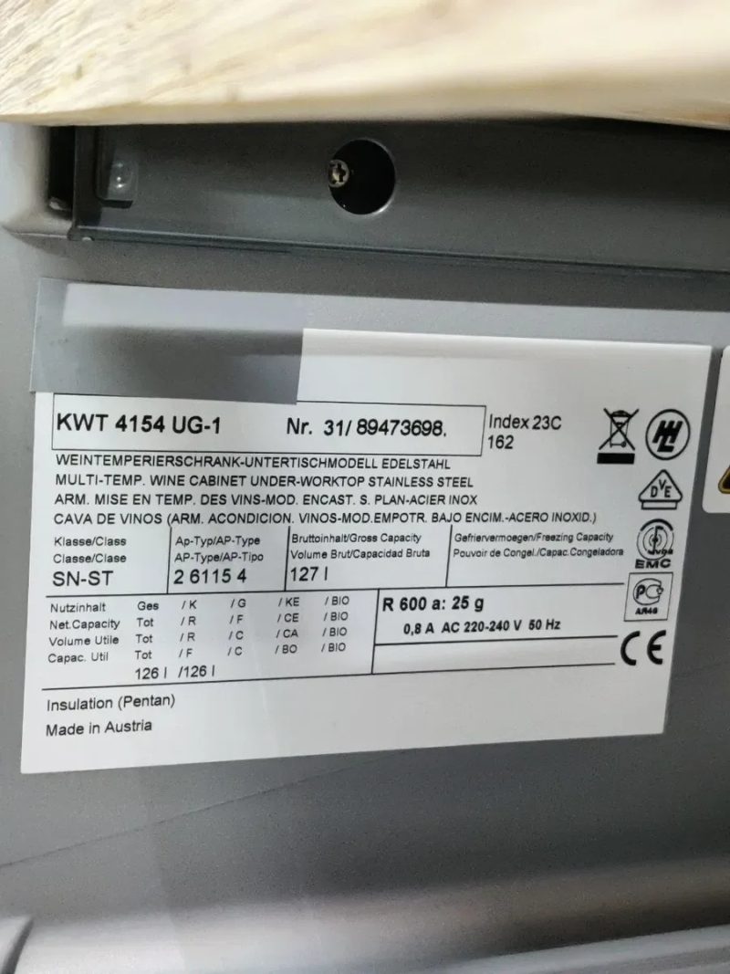 VOLIA ™ KWT4154. Вбудований винний холодильник від найкращого німецького бренду, дві зони! AUSTRIA! Оригінал! Дуже гарний! — фото 8