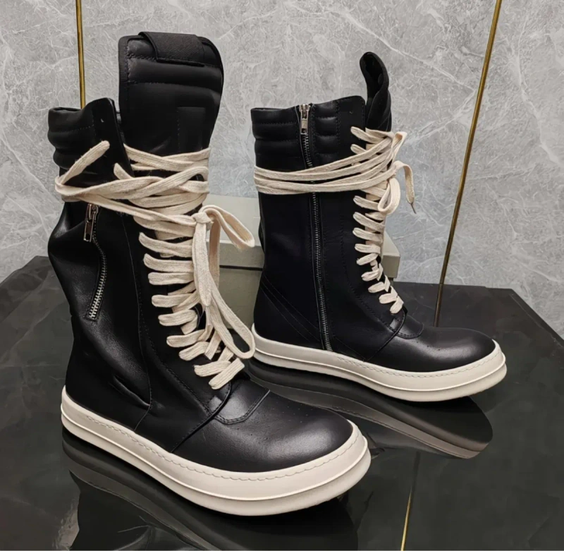 Высокаие геобаскеты рик оенс карго геобаскеты Rick Owens Cargo Geobasket Boots — фото 3