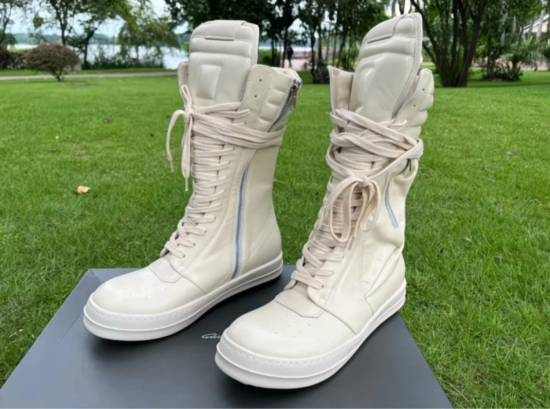 Высокаие геобаскеты рик оенс карго геобаскеты Rick Owens Cargo Geobasket Boots — фото 4
