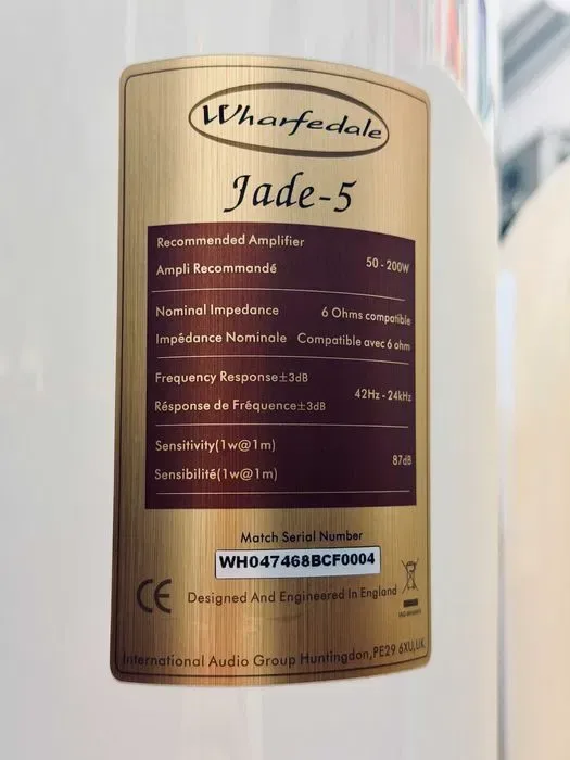 Wharfedale Jade 5 — английская напольная акустика, белый глянец, как новая ℹ️ редкая апериодическая нагрузка, 3 полосы, с коробками | Англия — фото 6