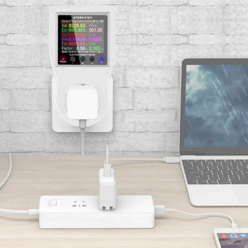 WiFi Смарт розетка - ATORCH S1TW. Ватметр реле напруги термостат Керує за часом, температурою або станом мережі. — фото 2