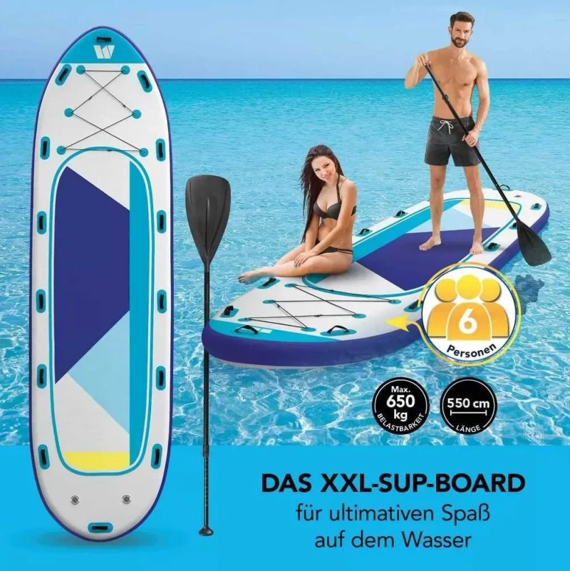 XXL Sup 6+6 ДОРОСЛИХ 550x152x20 650 кг! Сап дошка доска board SUP 2 шари слоя САП надувна Stand Up Paddle борд SUB SAP AquaMarina каяк байдарка каное — фото 3