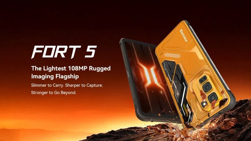 Захищений смартфон Blackview Fort 5 12/256 Black крута камера суперміцний тонкий — фото 4