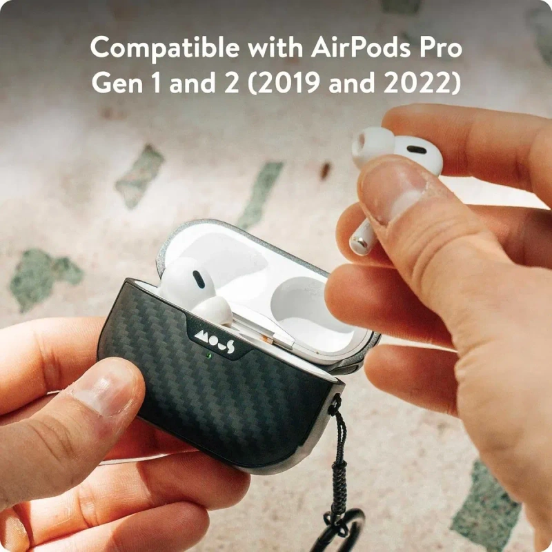 Защитный кейс "Mous" Aramid Fibre к наушникам Apple AirPods Pro 1 и 2 — фото 3
