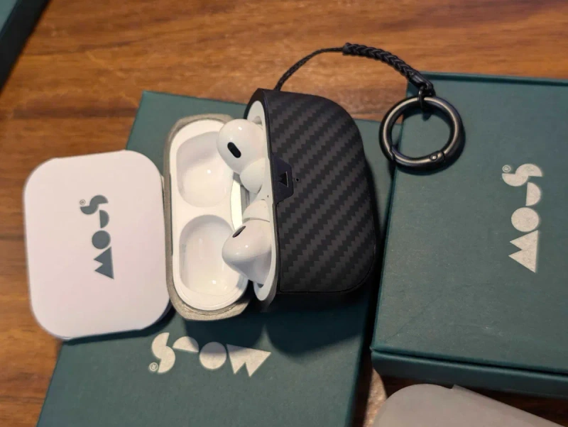 Защитный кейс "Mous" Aramid Fibre к наушникам Apple AirPods Pro 1 и 2 — фото 5