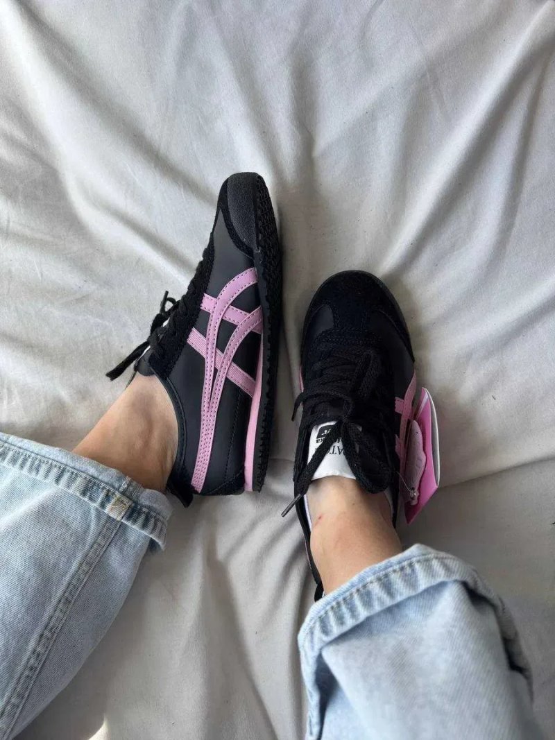 Женские Asics Onitsuka Tiger Black Pink/ Асикс Оницука Тайгер черные розовые 38 39 40 41 — фото 4