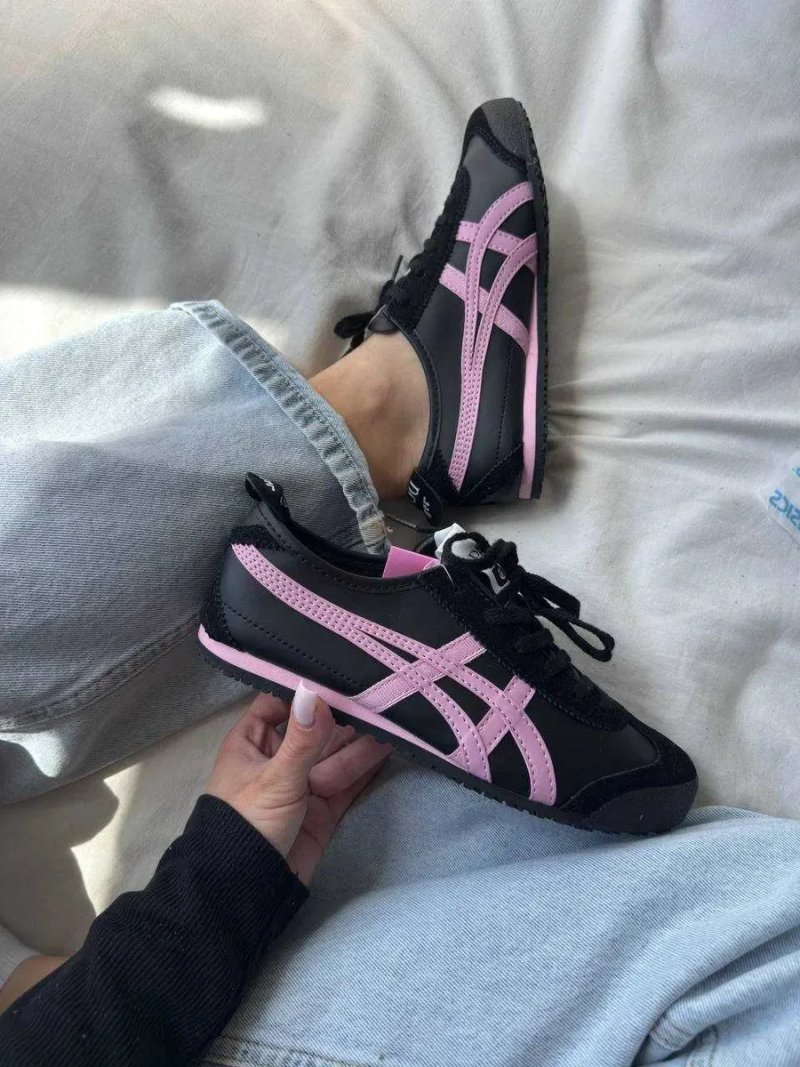 Женские Asics Onitsuka Tiger Black Pink/ Асикс Оницука Тайгер черные розовые 38 39 40 41 — фото 5