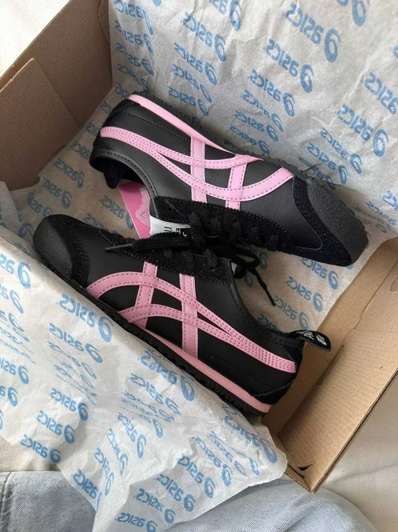 Женские Asics Onitsuka Tiger Black Pink/ Асикс Оницука Тайгер черные розовые 38 39 40 41 — фото 6