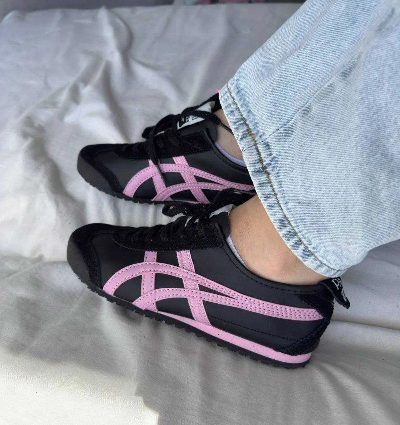 Женские Asics Onitsuka Tiger Black Pink/ Асикс Оницука Тайгер черные розовые 38 39 40 41 — фото 7