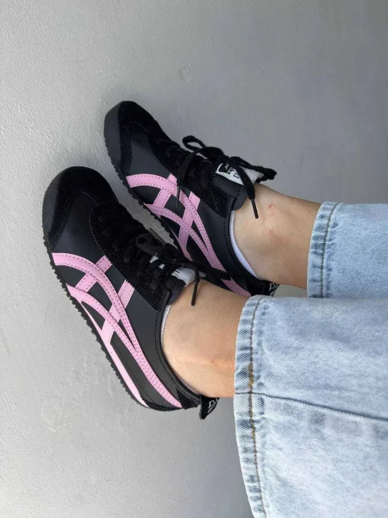 Женские Asics Onitsuka Tiger Black Pink/ Асикс Оницука Тайгер черные розовые 38 39 40 41 — фото 8