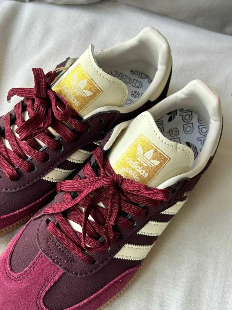 Женские кроссовки Adidas Samba OG Maroon / Адидас самба бордовые 36 38 39 40 — фото 3