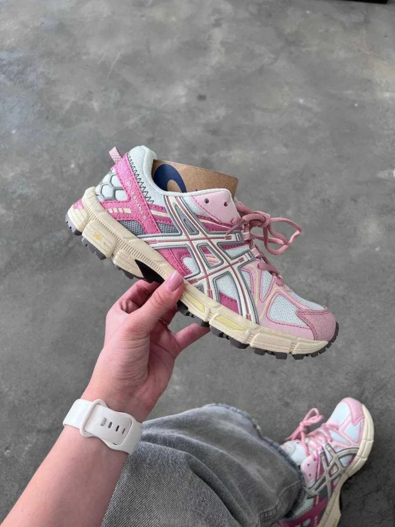 Женские кроссовки Asics Gel-Kahana 8 White Pink / Асикс Гель Кахана 8 белые розовый 36 37 38 39 40 41 — фото 3