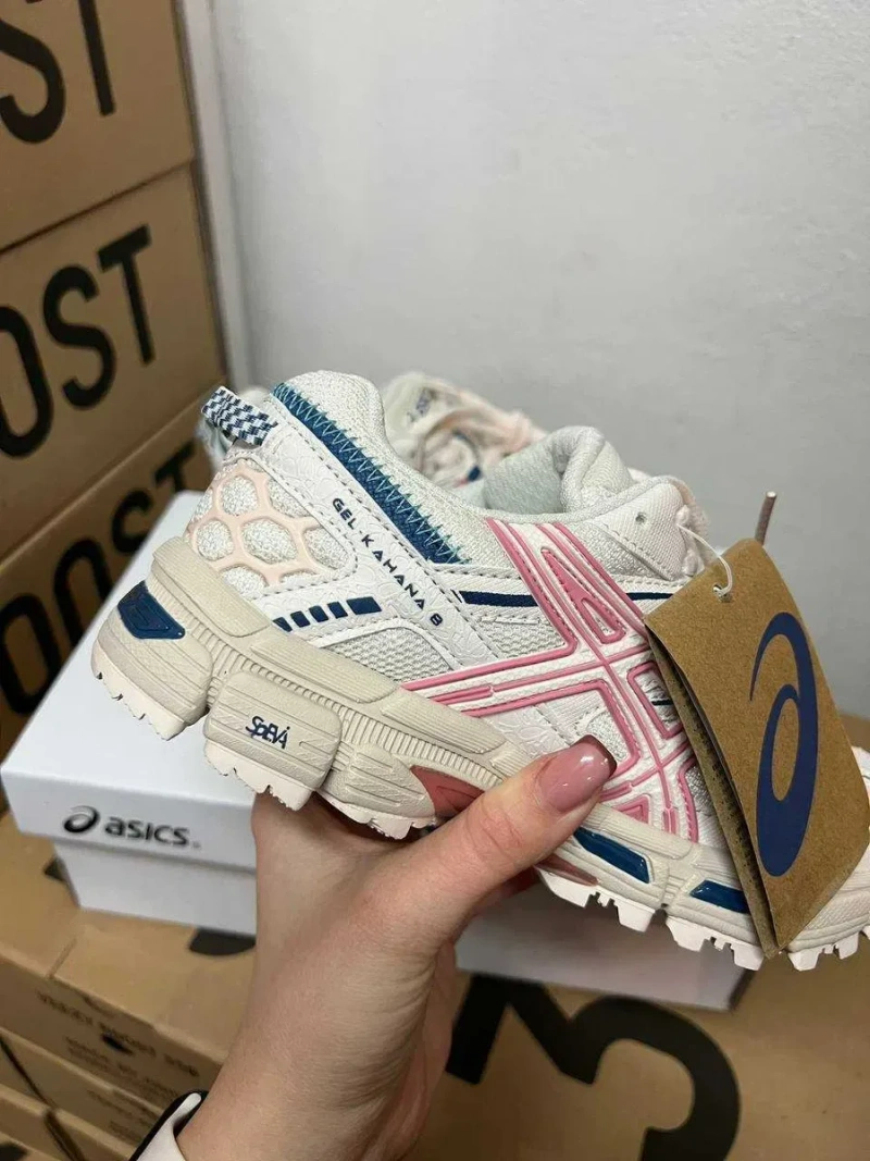 Женские кроссовки Asics Gel-Kahana 8 White Pink / Асикс Гель Кахана 8 белые розовый 36 37 38 39 40 41 — фото 3