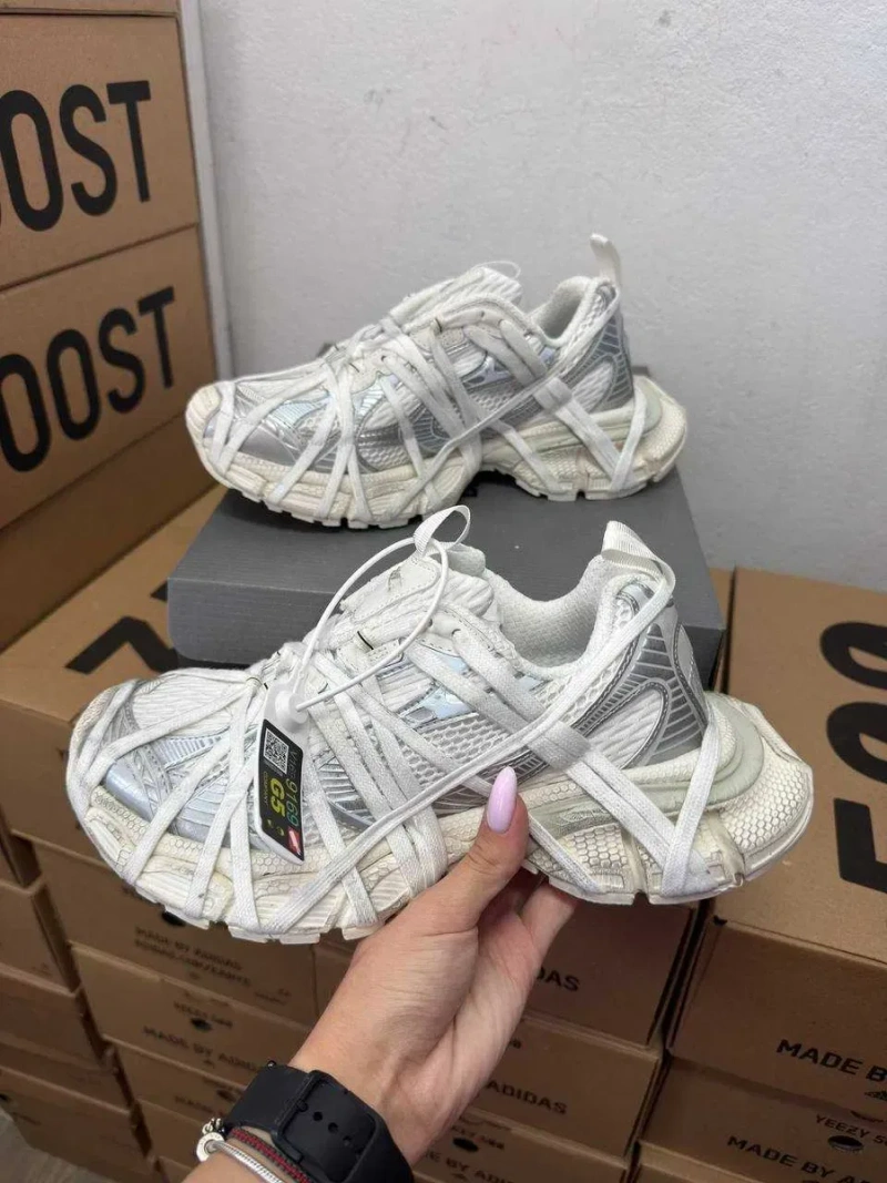 Женские кроссовки Balenciaga 3XL Xteme Laces / Баленсиага 3XL белые  36 37 38 39 40 41 — фото 3