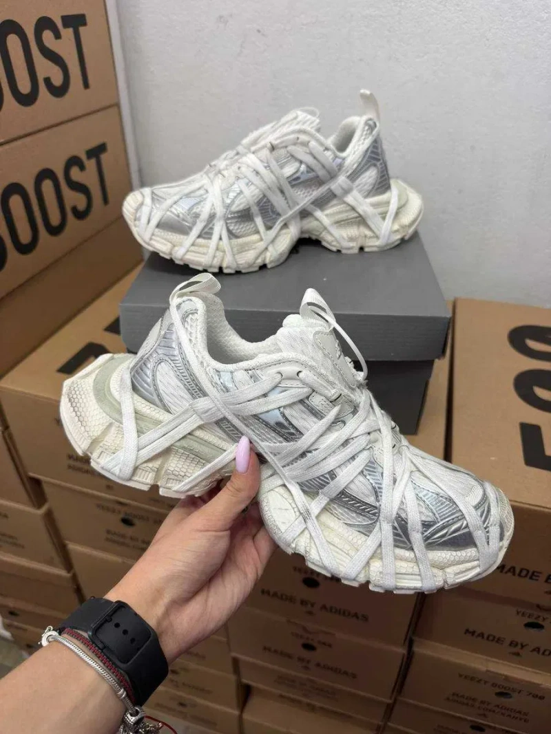 Женские кроссовки Balenciaga 3XL Xteme Laces / Баленсиага 3XL белые  36 37 38 39 40 41 — фото 5