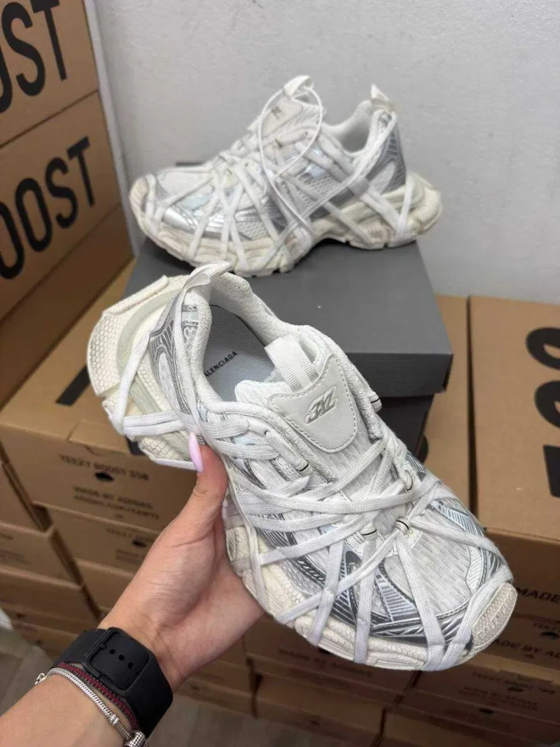 Женские кроссовки Balenciaga 3XL Xteme Laces / Баленсиага 3XL белые  36 37 38 39 40 41 — фото 7