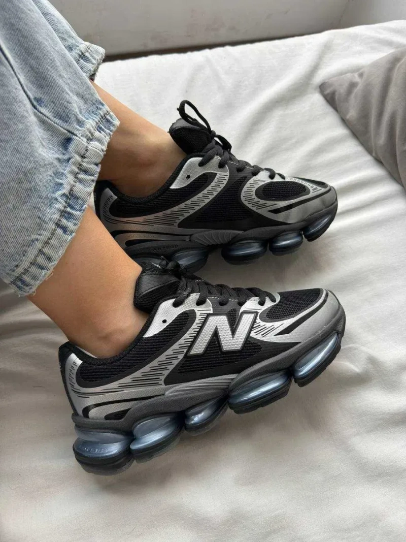 Женские кроссовки New Balance 2000 Silver Black / Нью Беленс 2000 серые черные 36 37 38 39 40 41 — фото 4