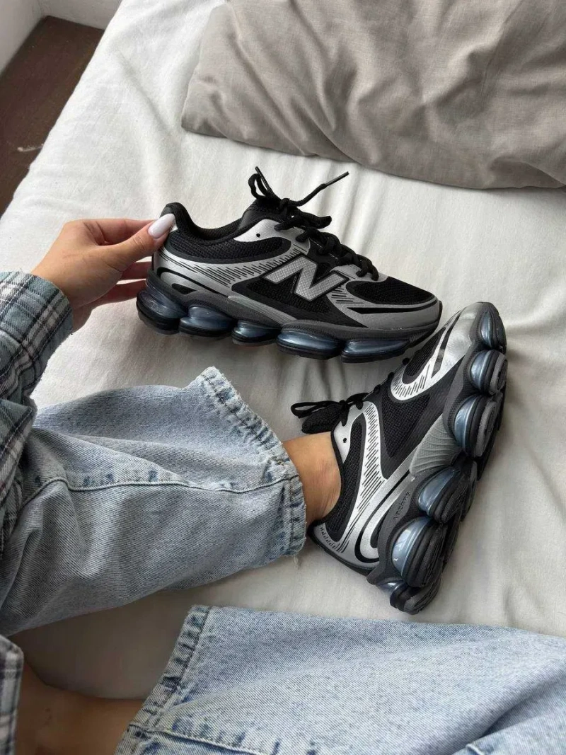 Женские кроссовки New Balance 2000 Silver Black / Нью Беленс 2000 серые черные 36 37 38 39 40 41 — фото 6
