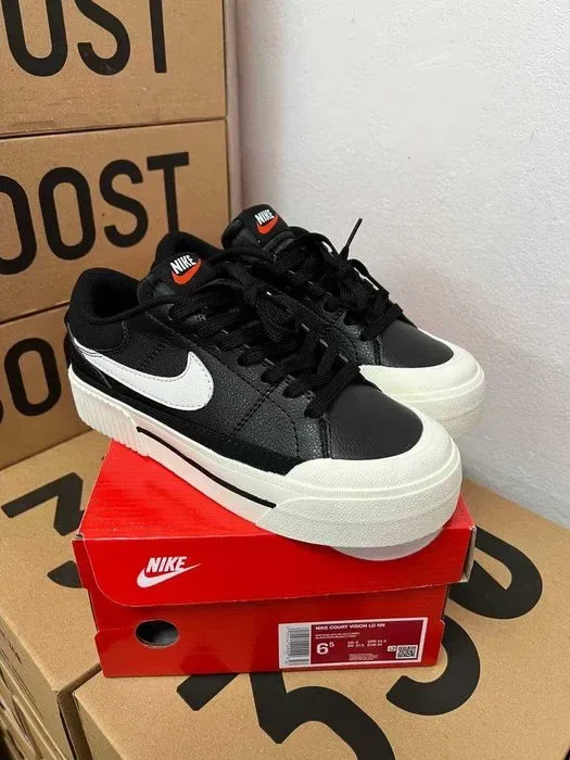 Женские кроссовки Nike Court Vision black / Найк Корт вижн черные 36 37 38 39 40 — фото 2