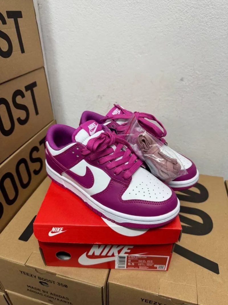 Женские кроссовки Nike Dunk low pink white / Найк данк розовые 36 37 38 39 40 — фото 2