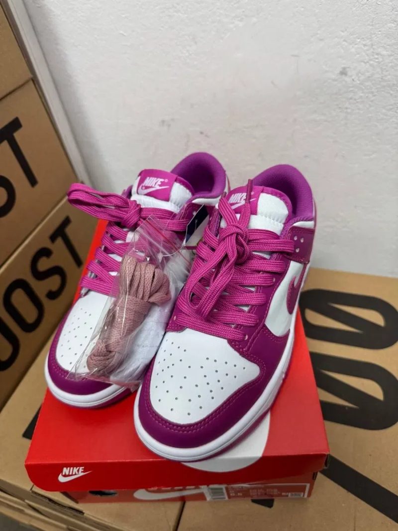 Женские кроссовки Nike Dunk low pink white / Найк данк розовые 36 37 38 39 40 — фото 3
