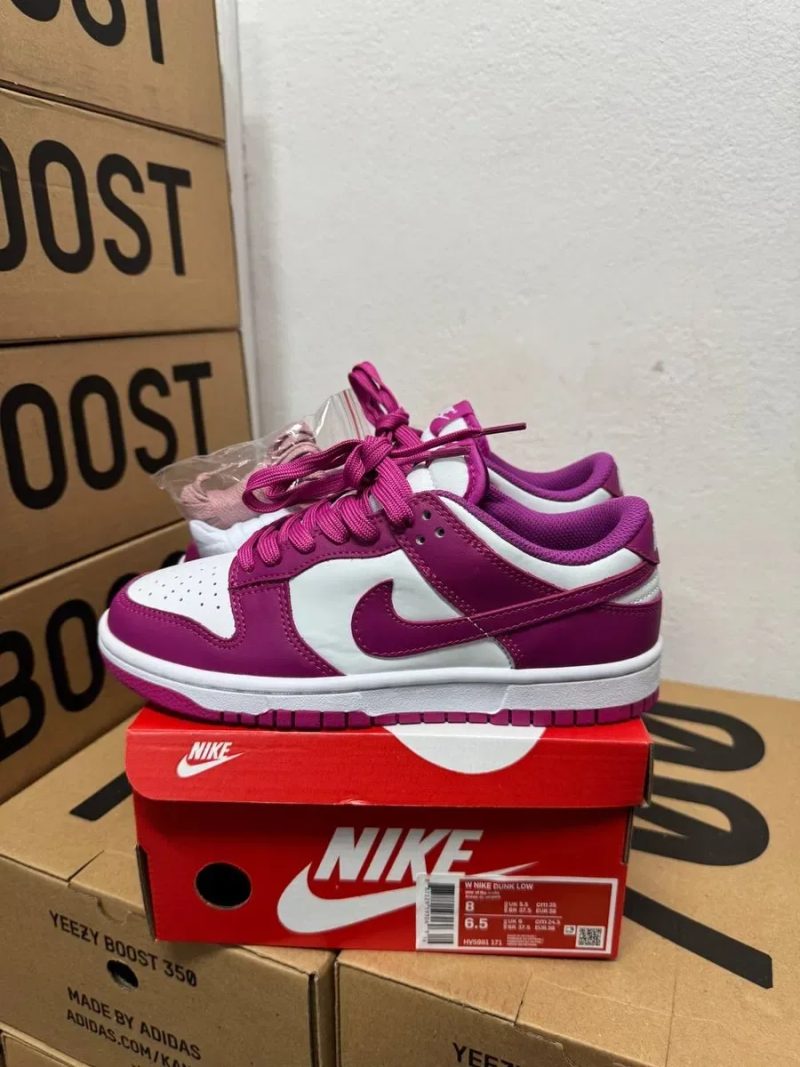 Женские кроссовки Nike Dunk low pink white / Найк данк розовые 36 37 38 39 40 — фото 4
