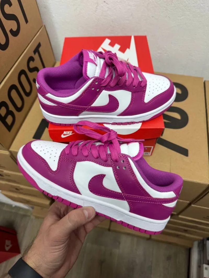 Женские кроссовки Nike Dunk low pink white / Найк данк розовые 36 37 38 39 40 — фото 5