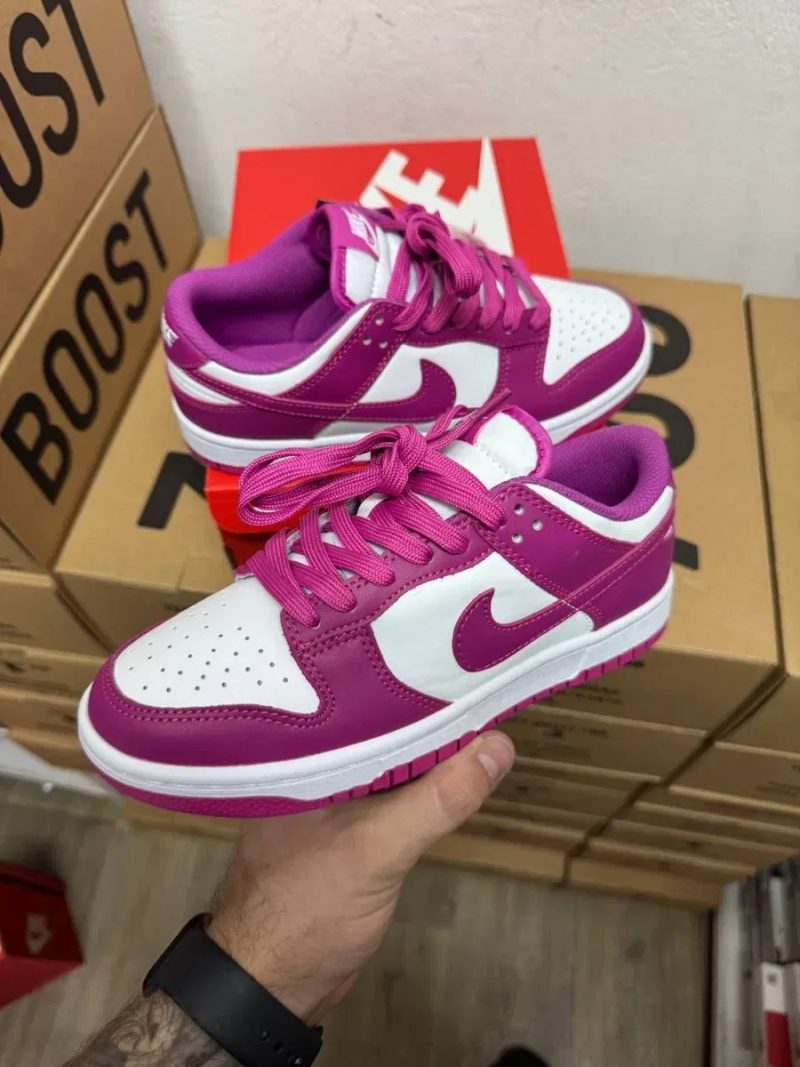 Женские кроссовки Nike Dunk low pink white / Найк данк розовые 36 37 38 39 40 — фото 6