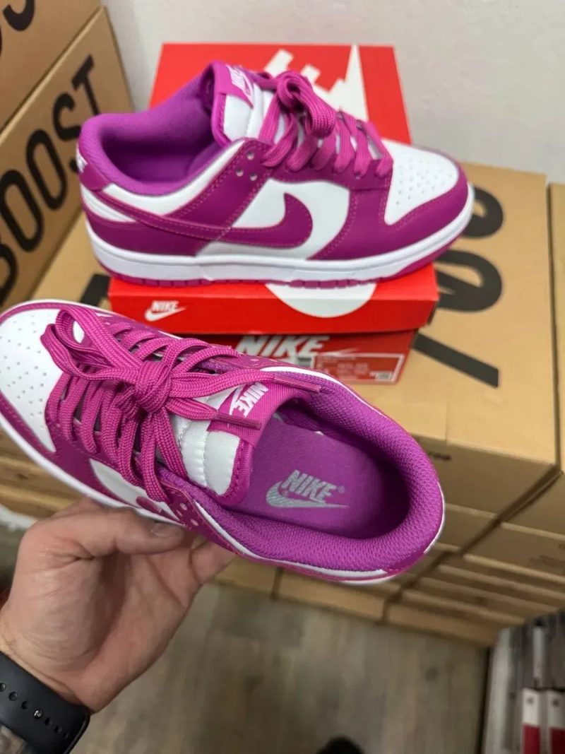 Женские кроссовки Nike Dunk low pink white / Найк данк розовые 36 37 38 39 40 — фото 7