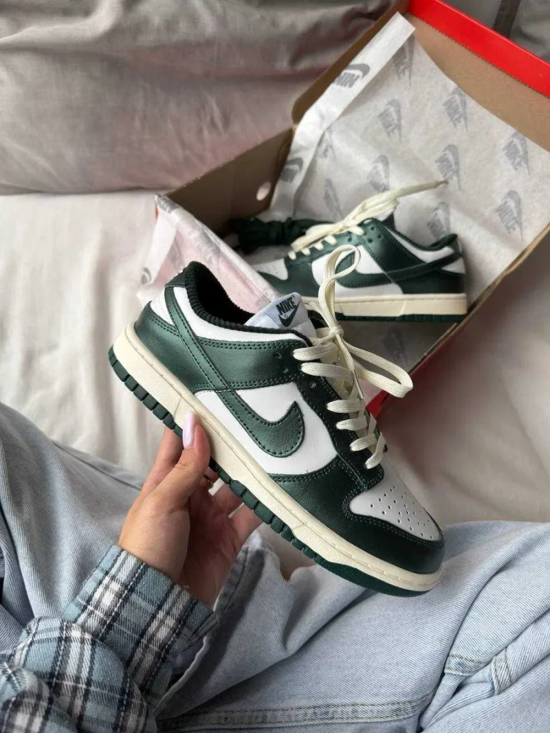 Женские кроссовки Nike Dunk SB low Chameleon Green / Найк Данк хамелеон зеленые 36 37 38 39 40 — фото 5