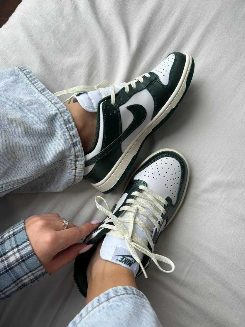 Женские кроссовки Nike Dunk SB low Chameleon Green / Найк Данк хамелеон зеленые 36 37 38 39 40 — фото 6