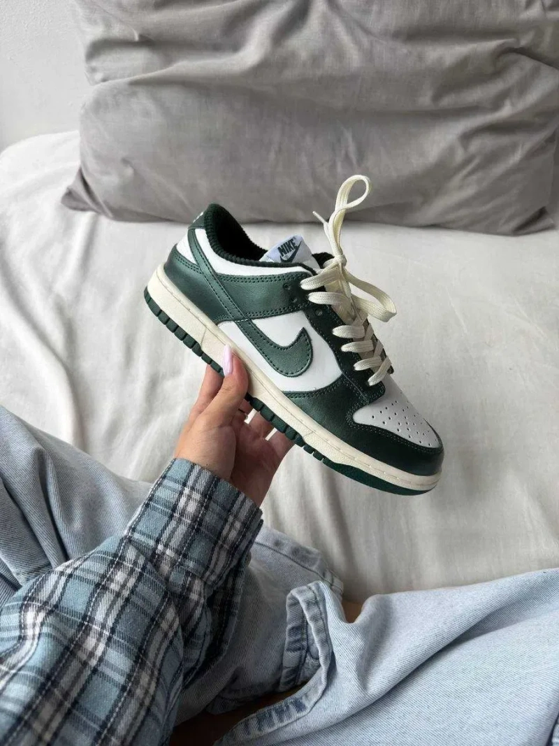 Женские кроссовки Nike Dunk SB low Chameleon Green / Найк Данк хамелеон зеленые 36 37 38 39 40 — фото 8