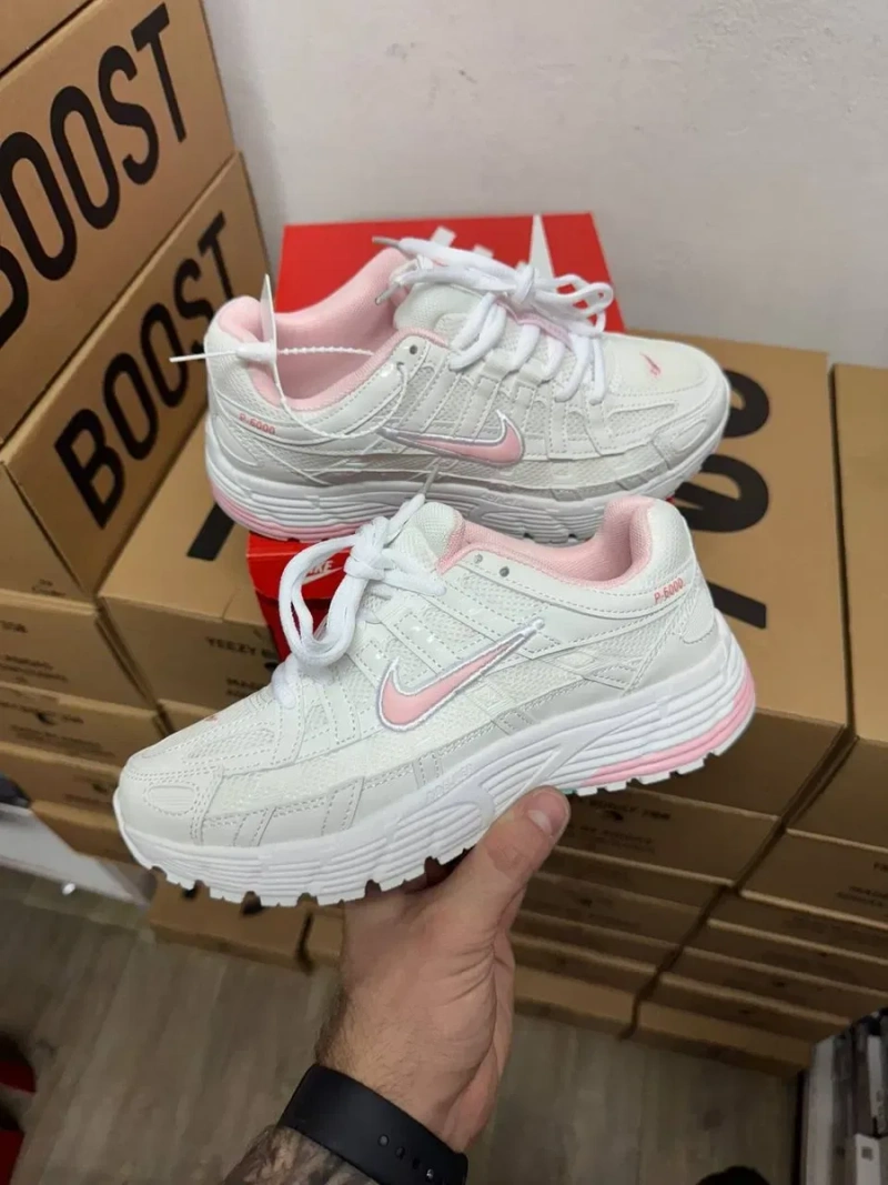 Женские кроссовки Nike P-6000 White Pink / Найк П-6000 белые розовые 36 37 38 39 40 — фото 5