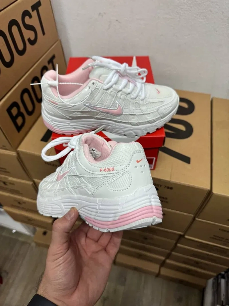Женские кроссовки Nike P-6000 White Pink / Найк П-6000 белые розовые 36 37 38 39 40 — фото 6