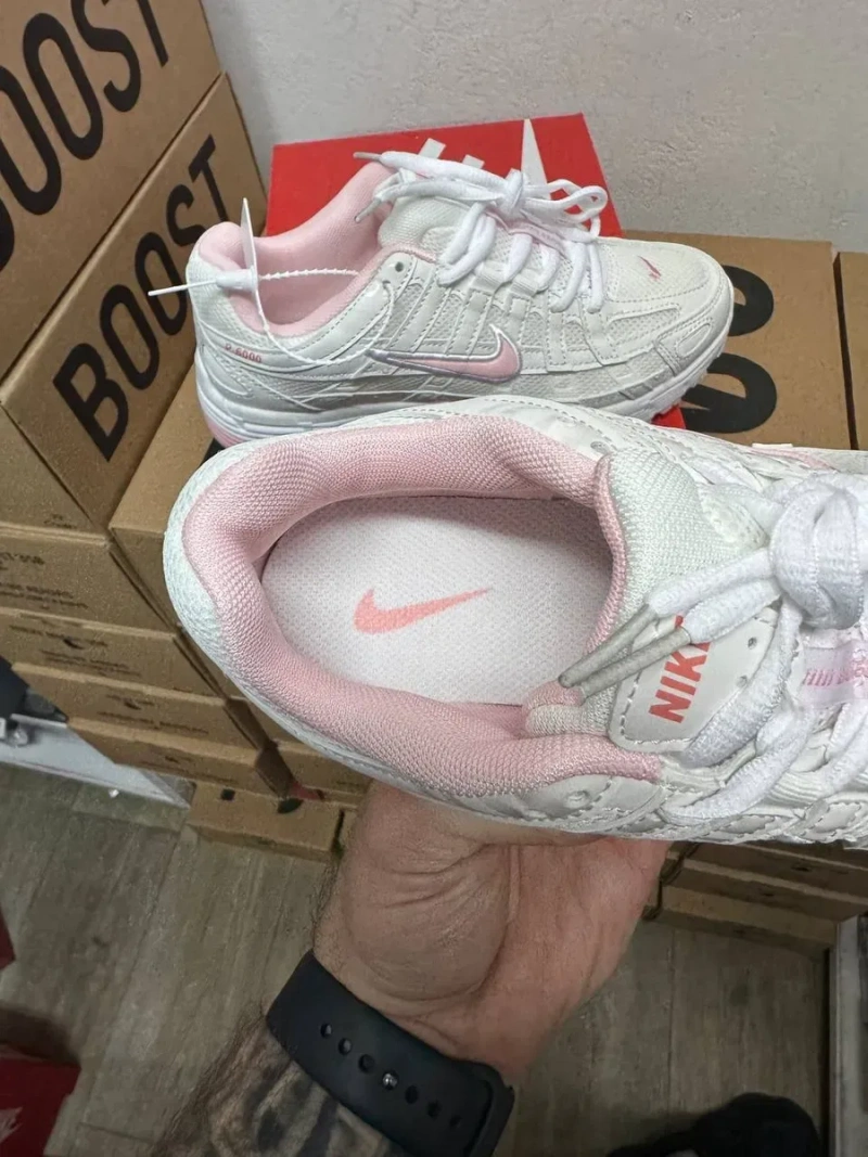 Женские кроссовки Nike P-6000 White Pink / Найк П-6000 белые розовые 36 37 38 39 40 — фото 7