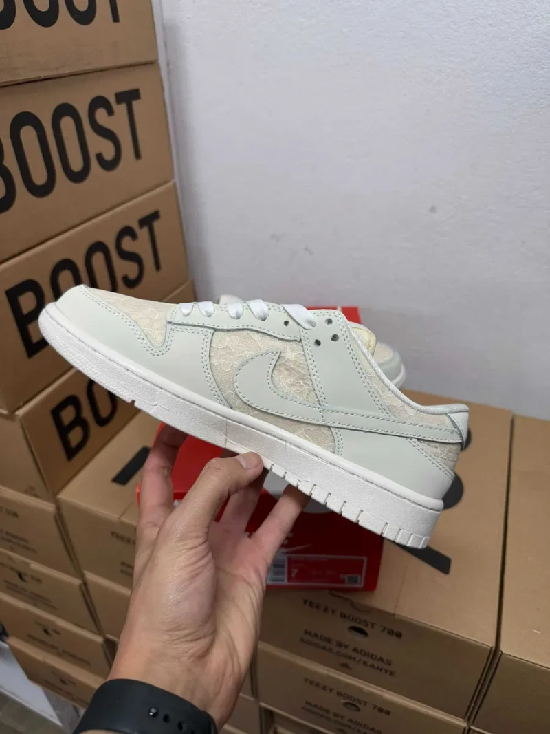 Женские кроссовки Nike SB Dunk Laces Pack / Найк Данк бежевые 36 37 38 39 40 41 — фото 2
