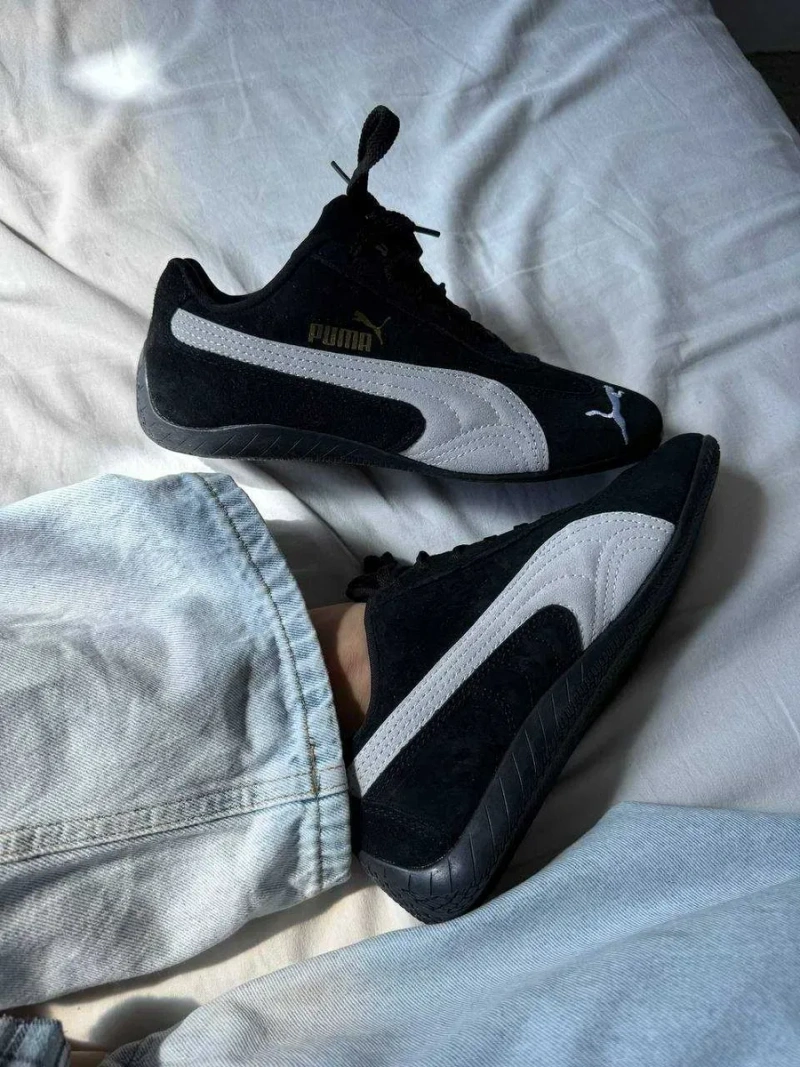 Женские кроссовки Puma SpeedCat black white / Пума Спидкет черный белый 36 37 38 39 40 — фото 6