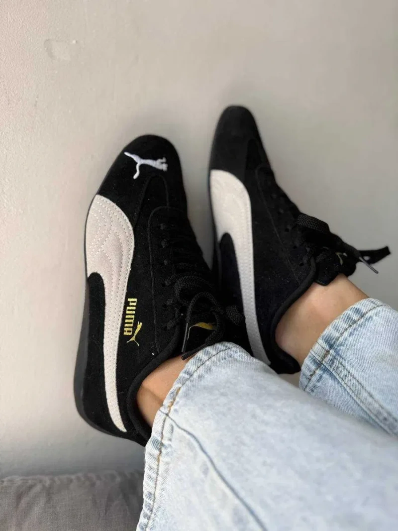 Женские кроссовки Puma SpeedCat black white / Пума Спидкет черный белый 36 37 38 39 40 — фото 8