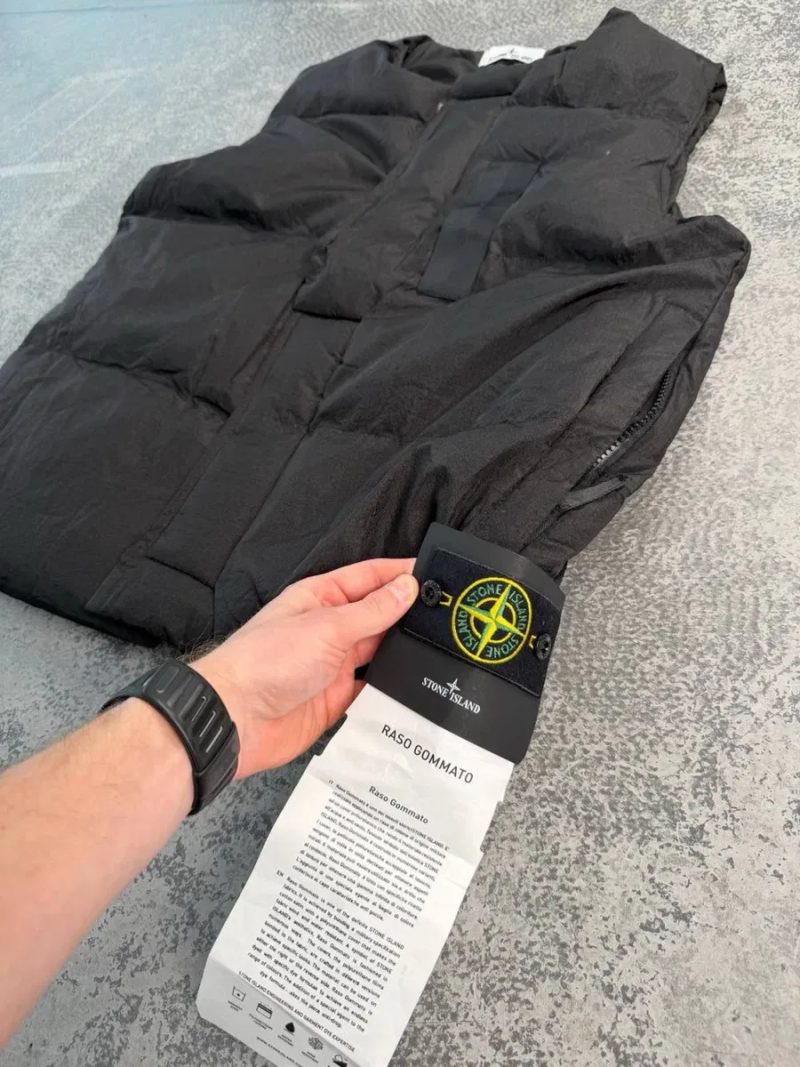 Жилет Stone Island чорний 1:1 оригінал чоловічий унісекс преміум якість стон айленд — фото 3