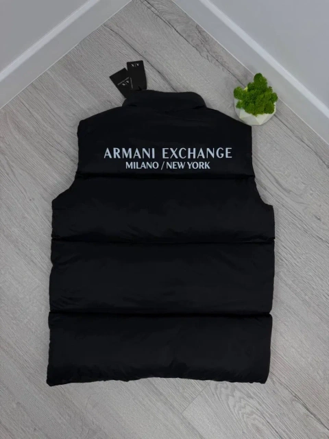 Жилетка Armani Exchange New York чорна Безрукавка чоловіча Армані