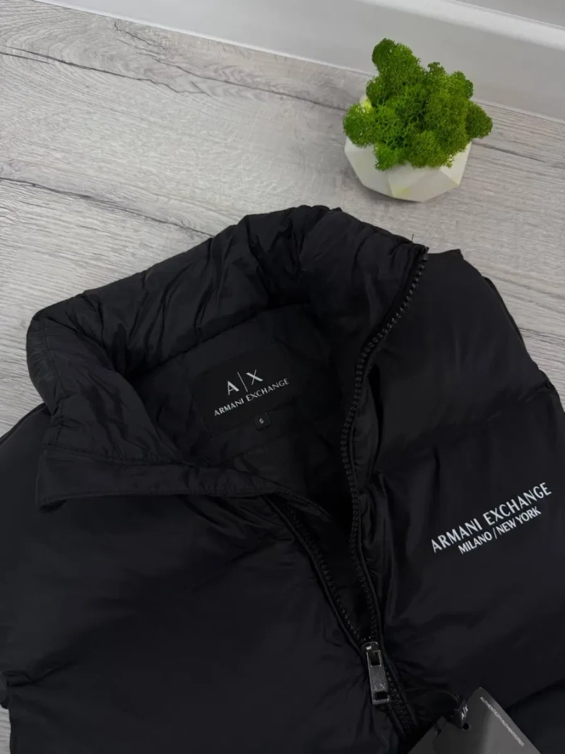 Жилетка Armani Exchange New York чорна Безрукавка чоловіча Армані — фото 5