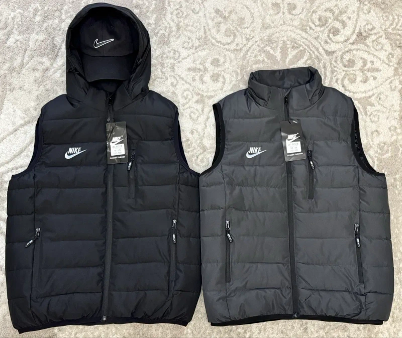 Жилетка Nike / жилет чорні і графіт / 48-56 розміри / капюшон знімаєть — фото 4