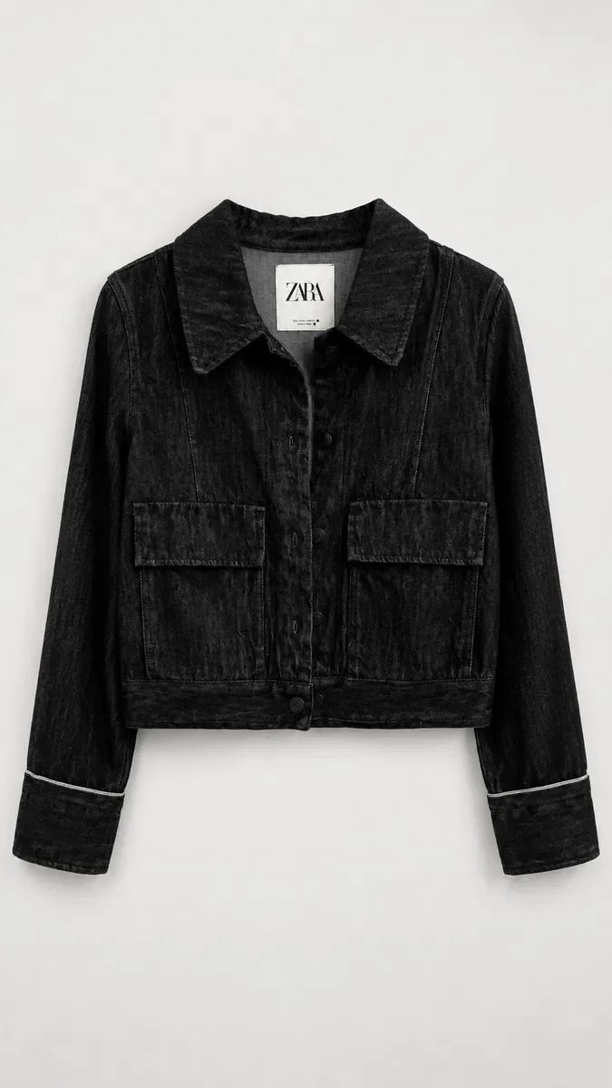 Жіноча джинсова куртка Zara — фото 4