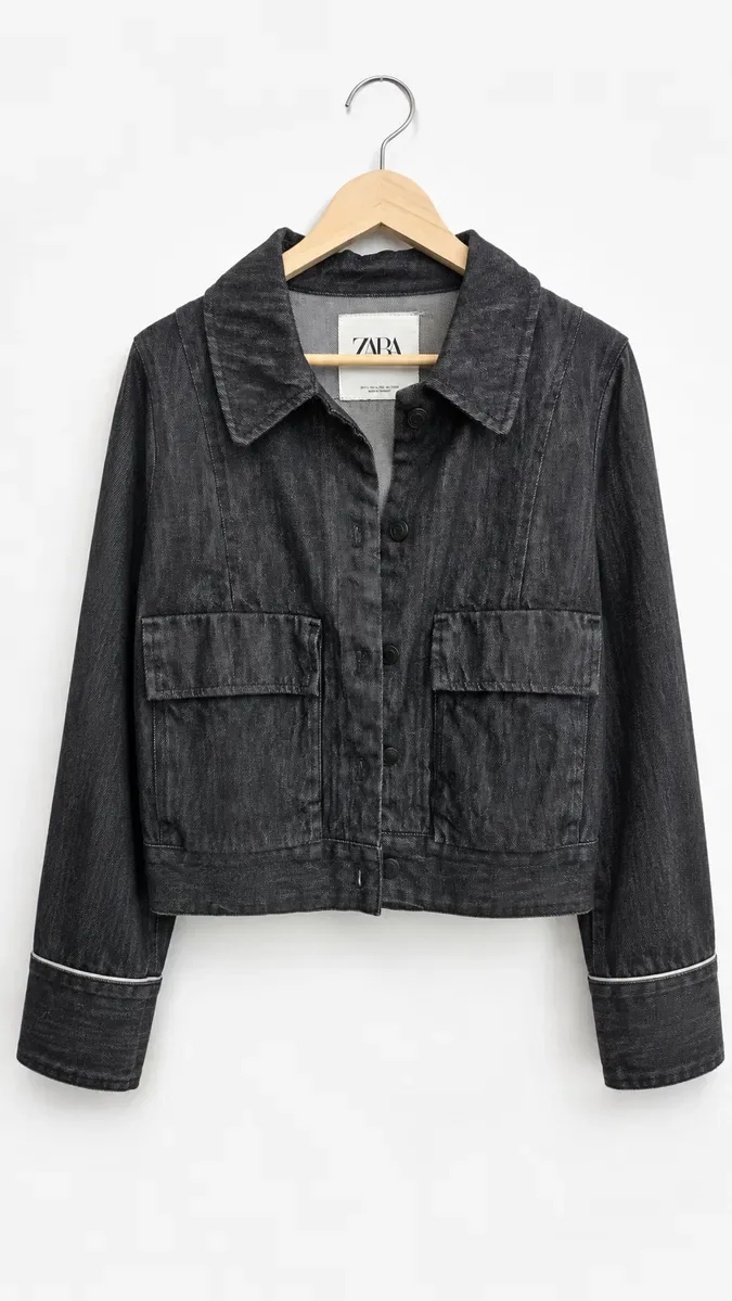 Жіноча джинсова куртка Zara — фото 5